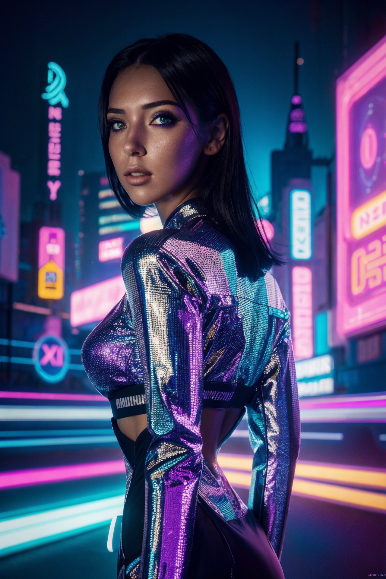 10974-3814774093-3637-sexual, wearing holographic cyberpunk clothing, surrounded by neon-lit cityscape reflections, vray render, ray tracing, subsurfa.png